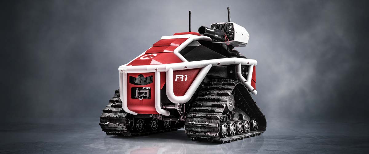 robot, incendie, véhicule, alpha robotics, alpha wolf R1